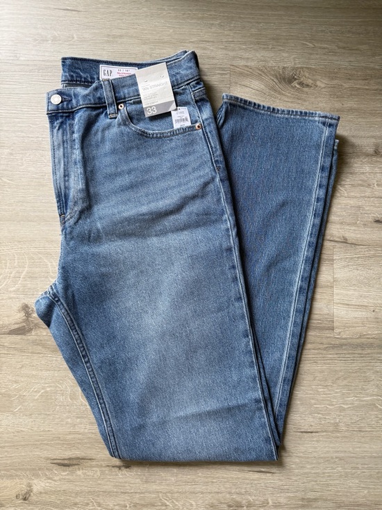 GAP Denim - 🚨 BOGO FREE 33T 16T GAP 90’s Straight High Rise Jeans Medium Indigo 33 16 Tall